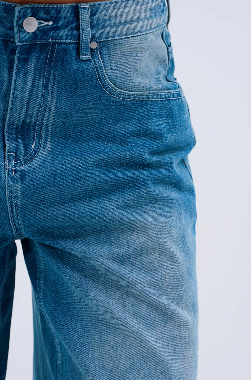 LITERAL PERFECTION BLUE DENIM BERMUDA SHORTS - Image 5