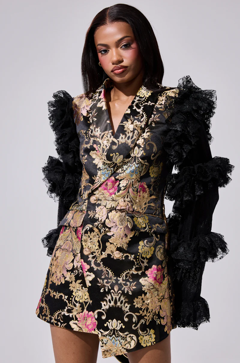 LORY PRINTED BLAZER DRESS - Image 3