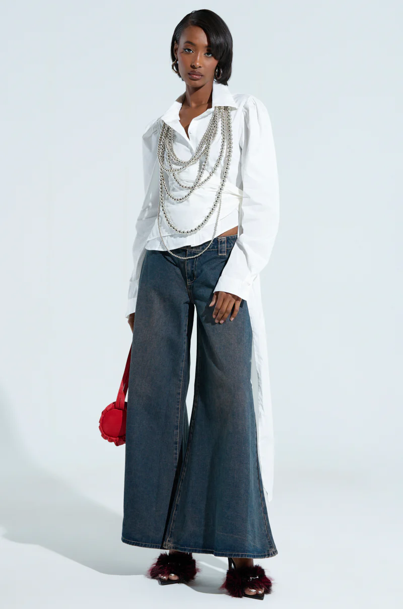 LOTS OF LOVE FOR YOU LOW RISE DENIM PANT - Image 5