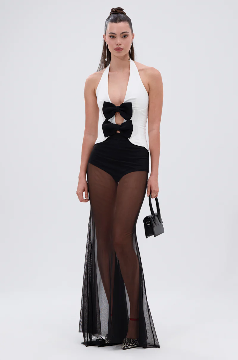 LOVE IS REAL BOW HALTER TOP - Image 6