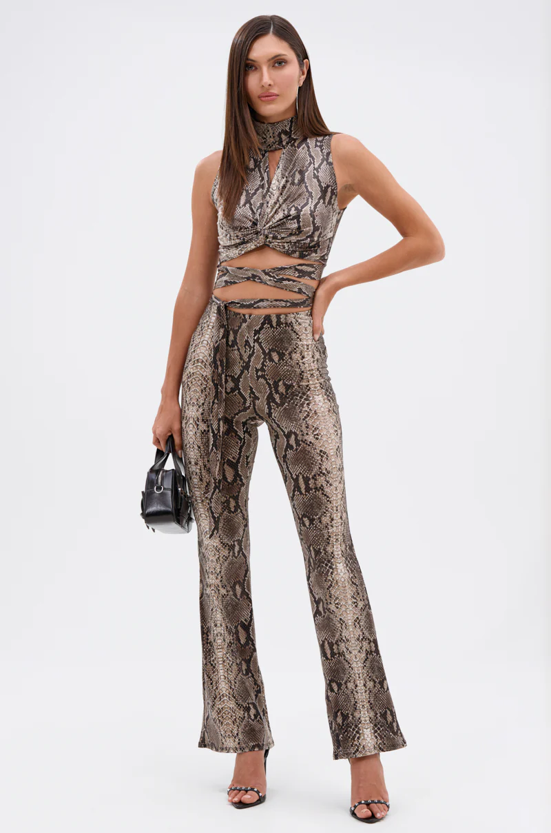 LOVE ME HARDER MOCKNECK SNAKE BLOUSE - Image 5