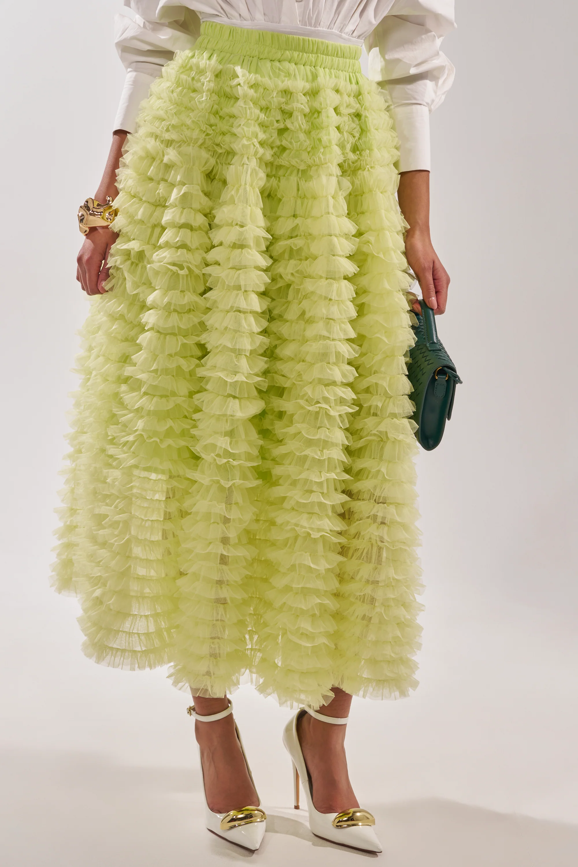 LOVE THE DRAMA MESH MAXI SKIRT - Image 3