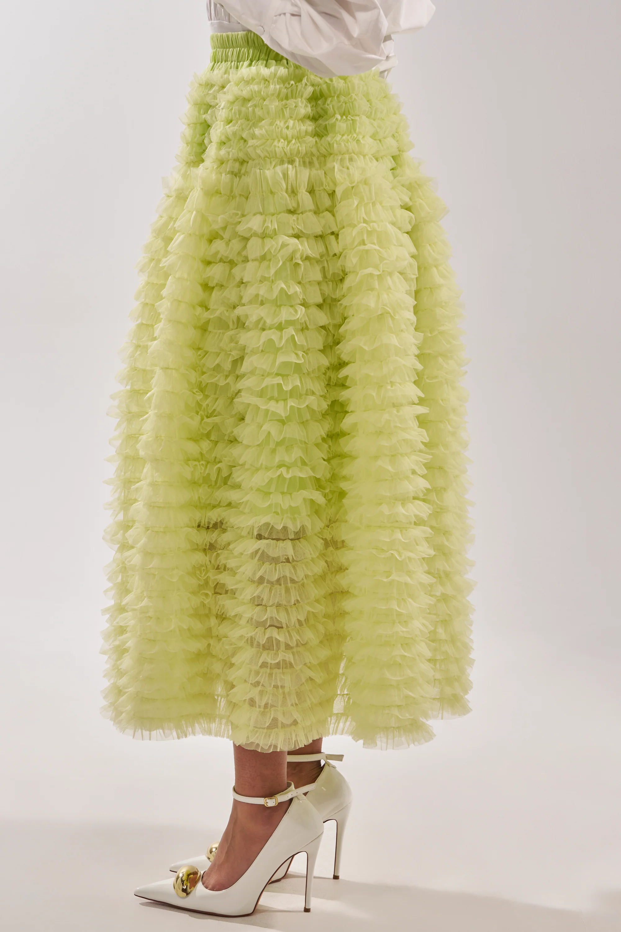 LOVE THE DRAMA MESH MAXI SKIRT - Image 4