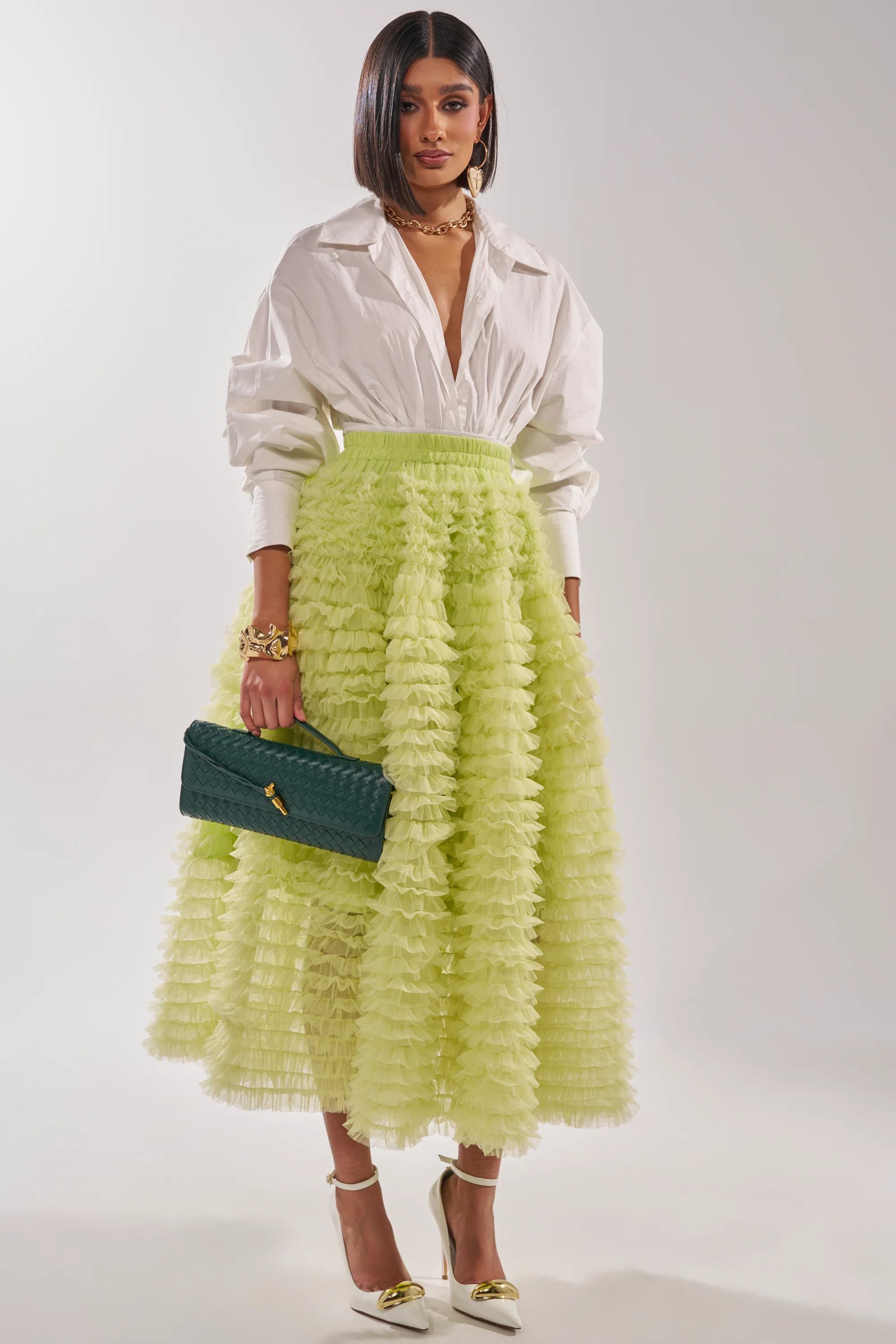 LOVE THE DRAMA MESH MAXI SKIRT - Image 7