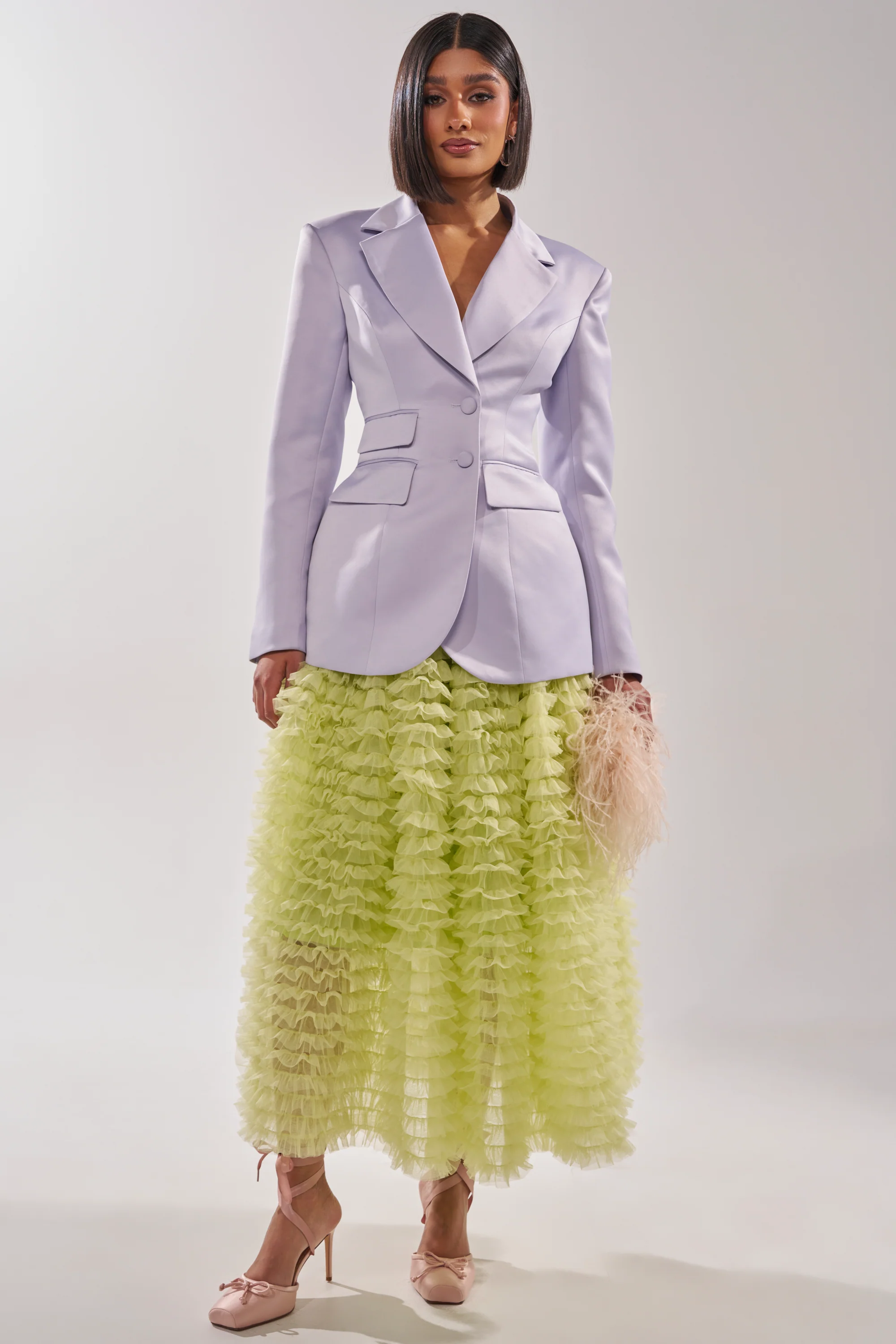 LOVE THE DRAMA MESH MAXI SKIRT - Image 8