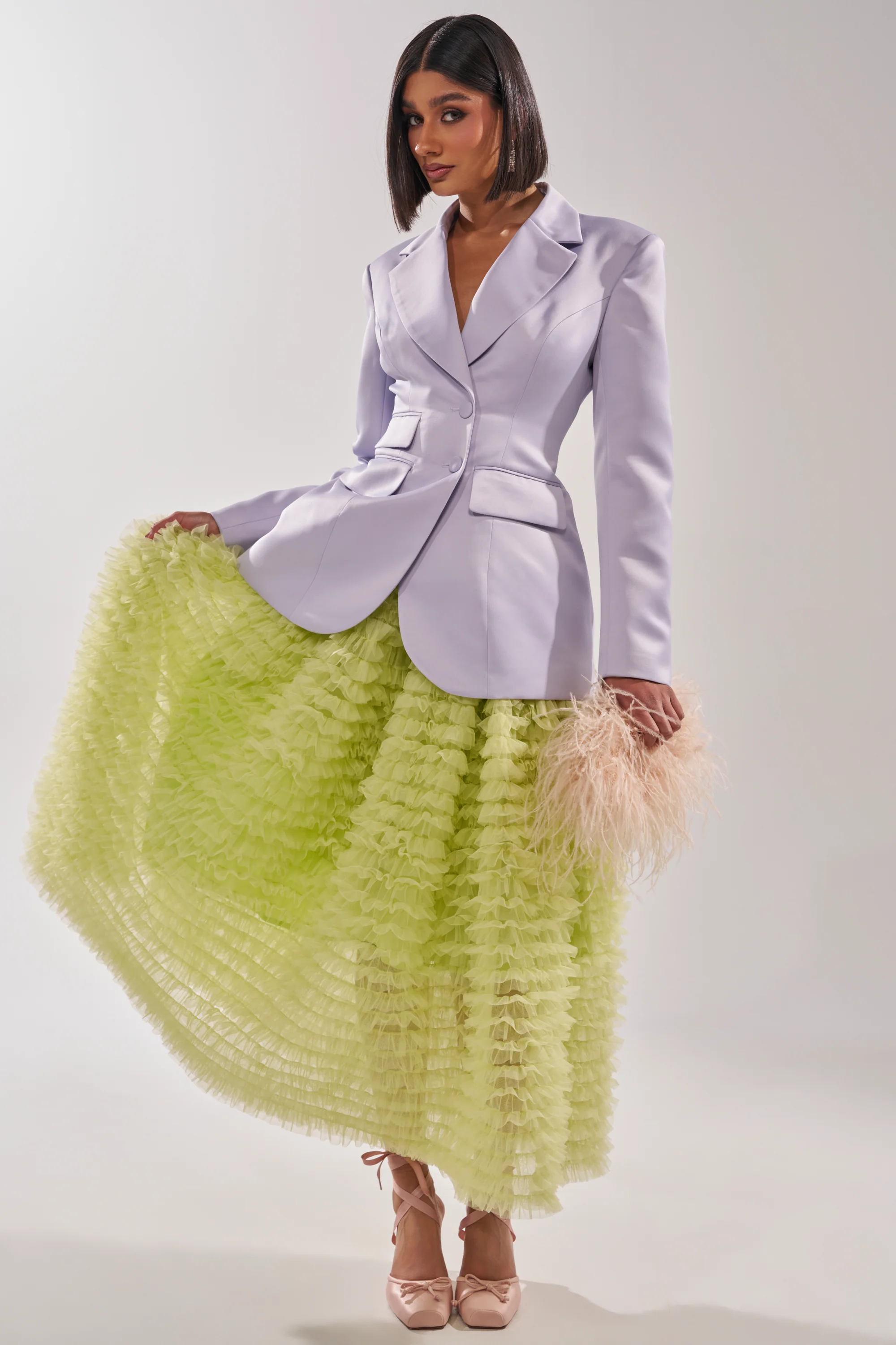 LOVE THE DRAMA MESH MAXI SKIRT - Image 9