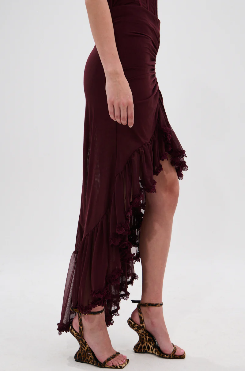 LOVELY DAYS MESH HIGH LOW SKIRT - Image 4
