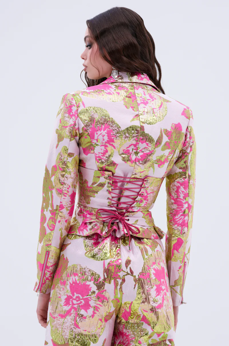 LOVELY FLORAL BROCADE BLOUSE - Image 8