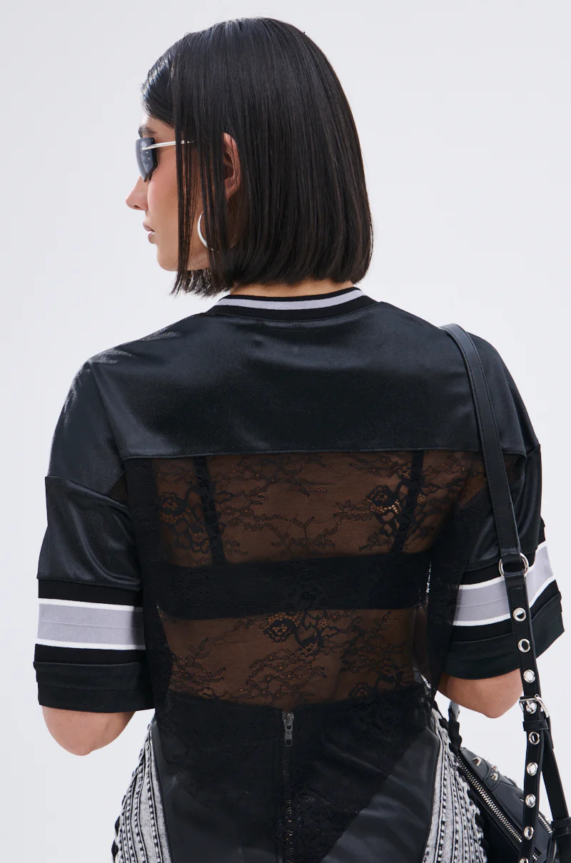 LUCKY LACE JERSEY TOP - Image 4