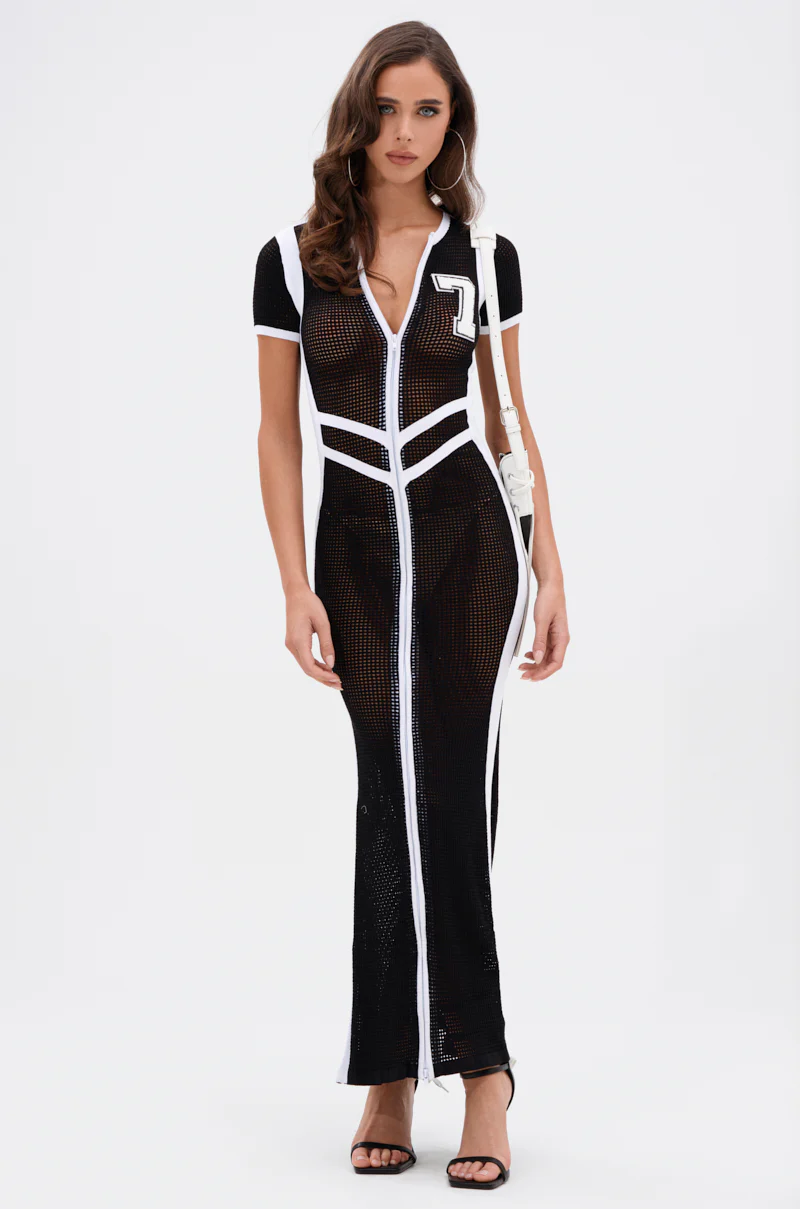 LUCKY NUMBER 7 MAXI DRESS