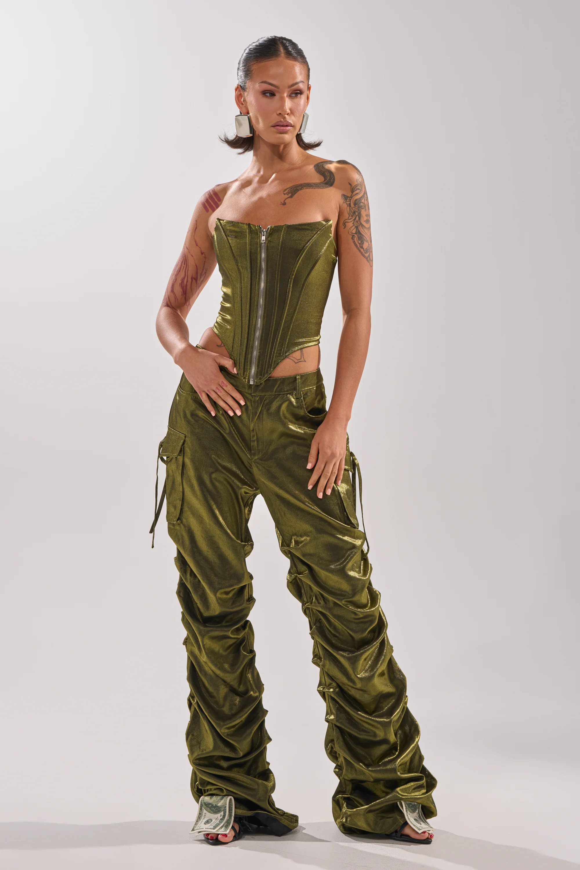 LUCKY ONE STACKED TROUSER - Image 6