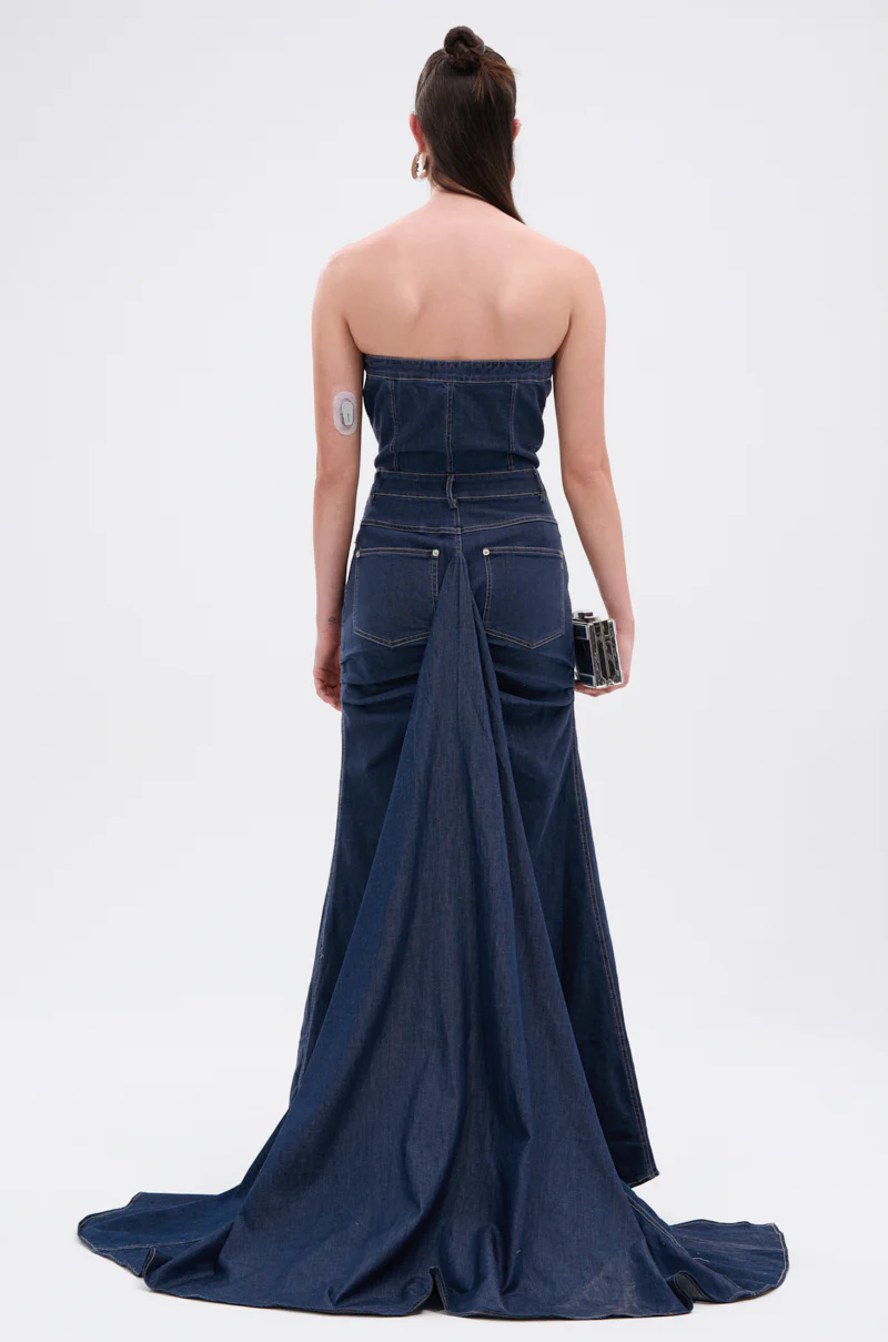 LUNA DENIM MAXI DRESS - Image 6
