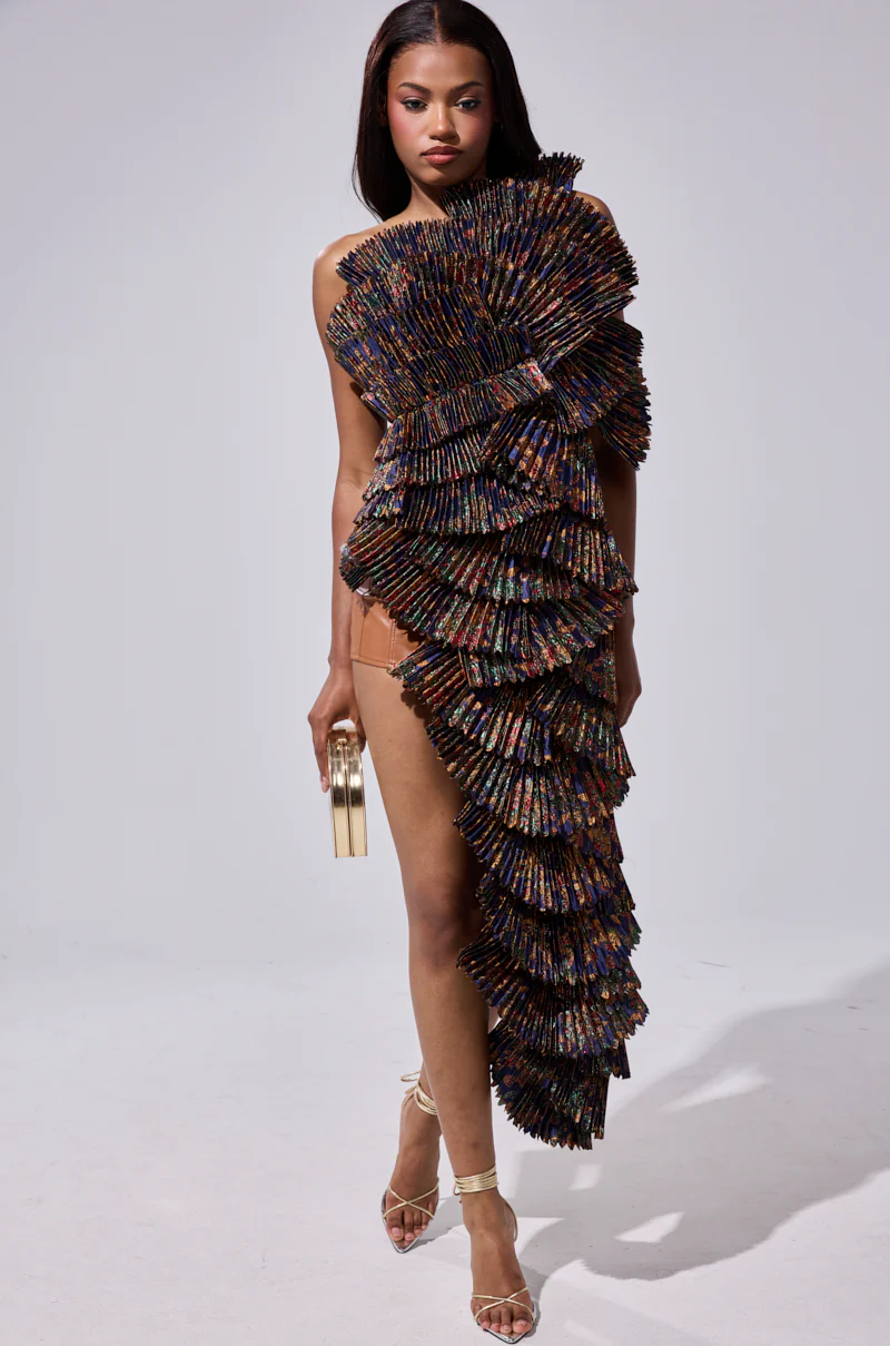 LUST FOR LIFE ASYMMETRICAL BROCADE TOP