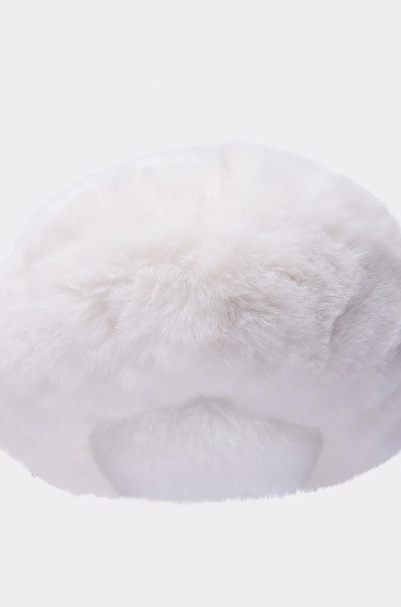 LUXE JENNY FAUX FUR HEADBAND IN WHITE - Image 6