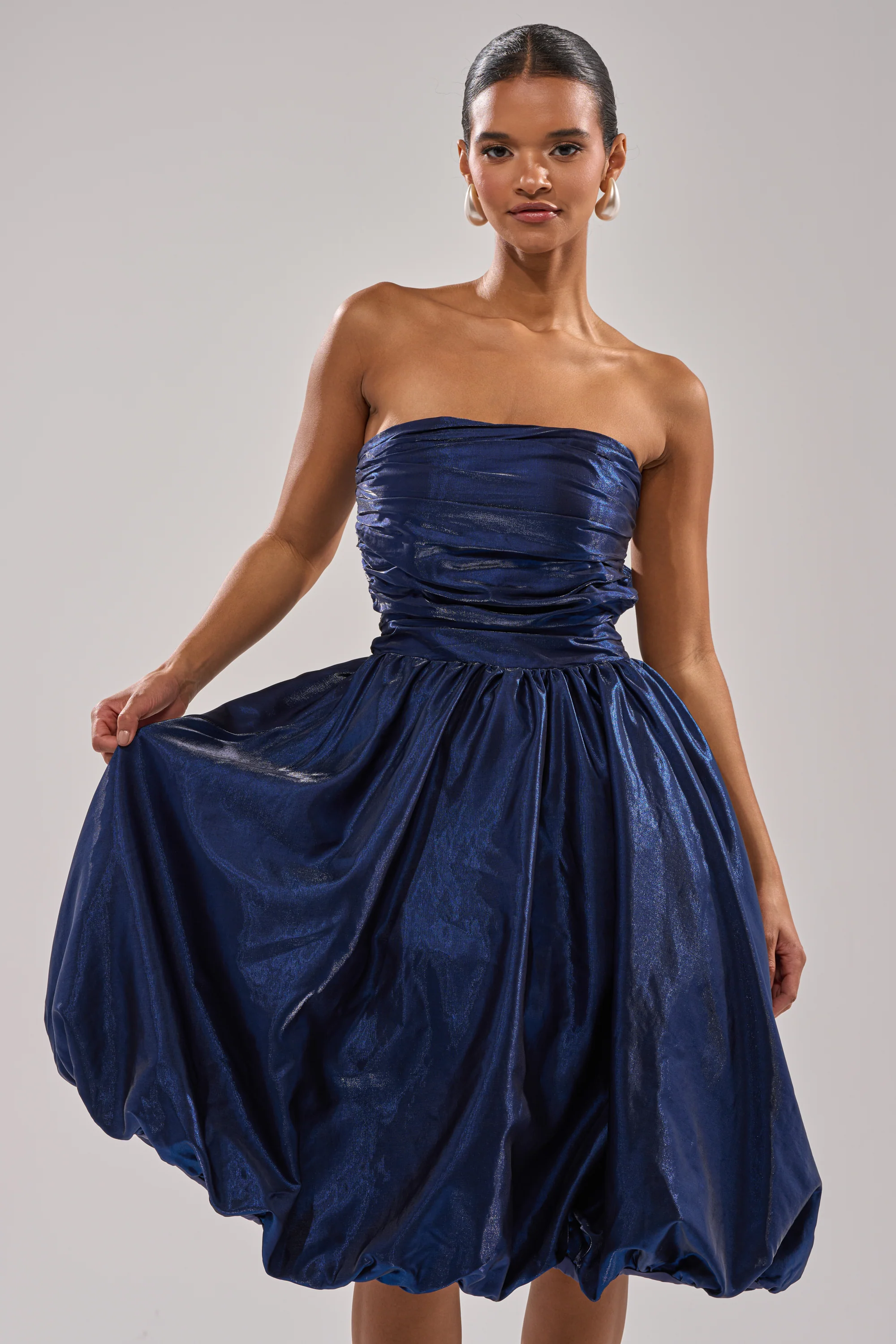 LUXE LIFE SATIN MIDI DRESS - Image 2