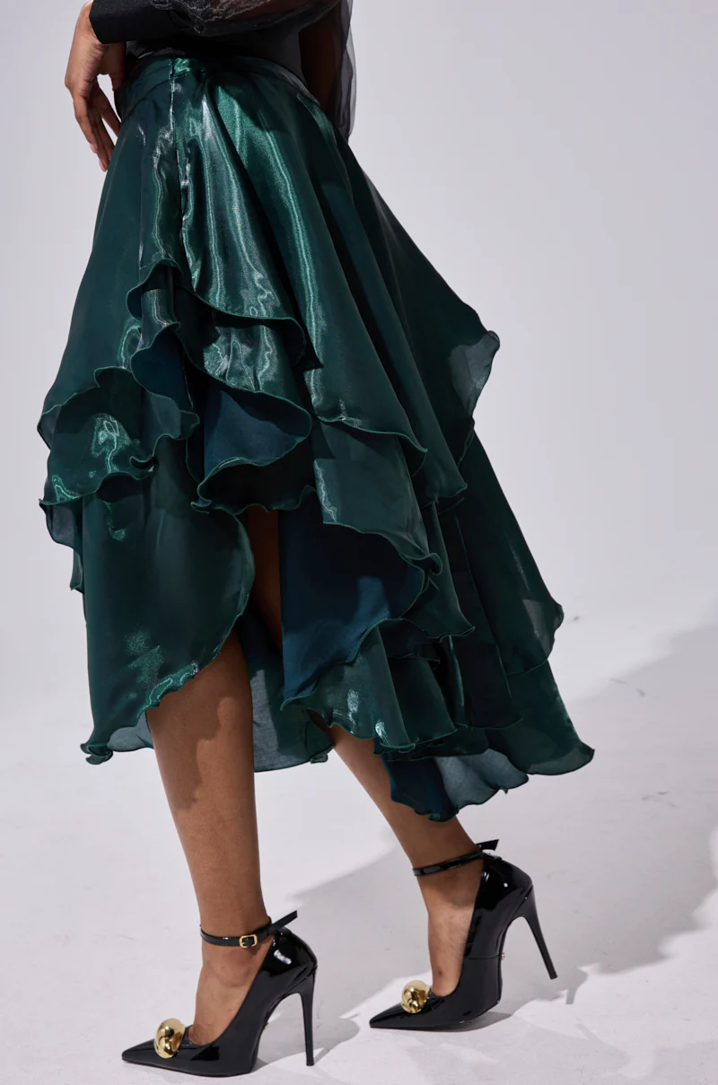 LUXE LIFE SATIN MIDI SKIRT - Image 3