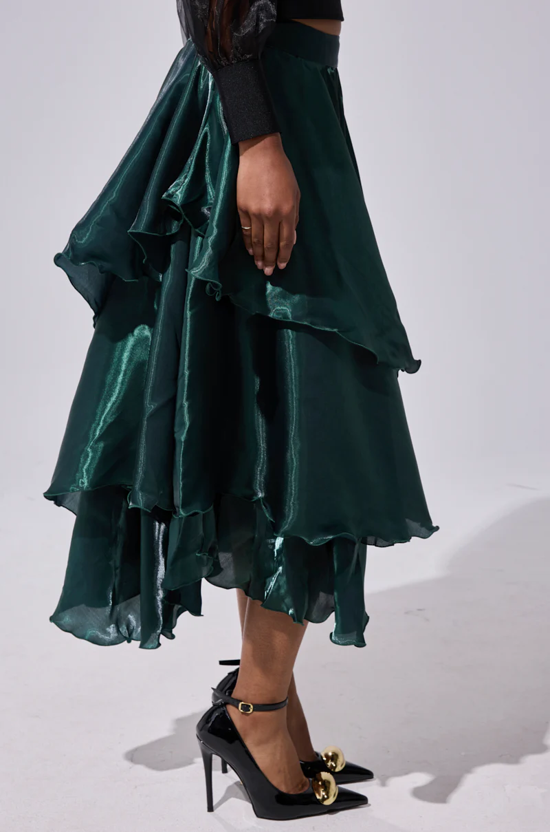 LUXE LIFE SATIN MIDI SKIRT - Image 4