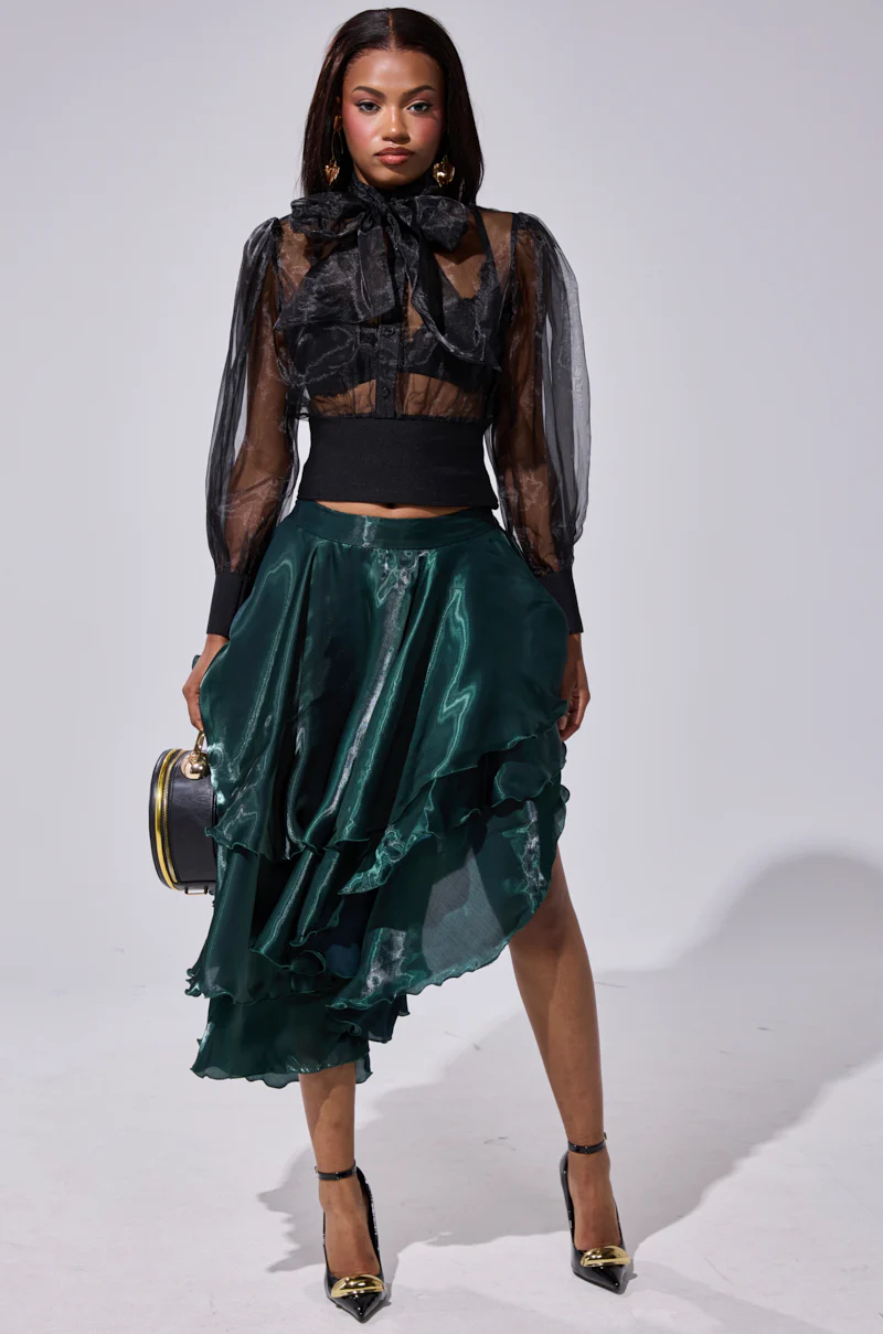 LUXE LIFE SATIN MIDI SKIRT - Image 7