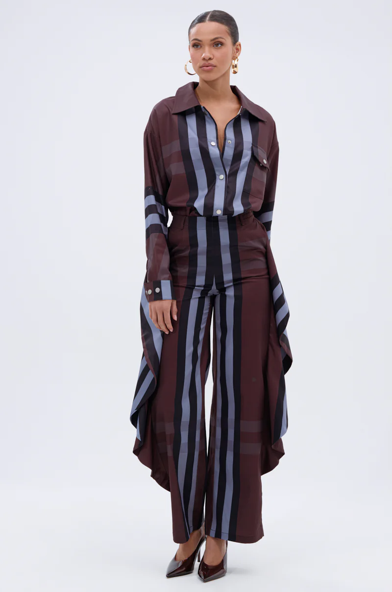 LUXURY LIFE PLAID PALAZZO PANT - Image 6
