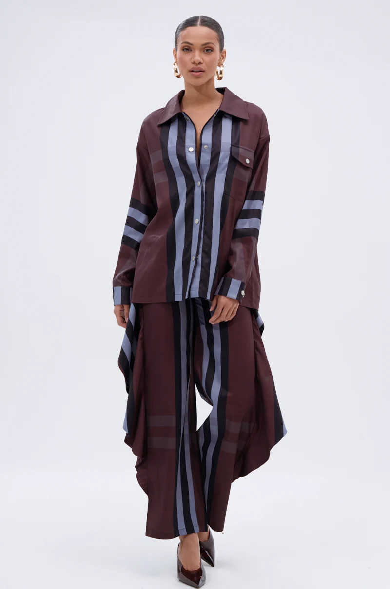LUXURY LIFE PLAID PALAZZO PANT - Image 9