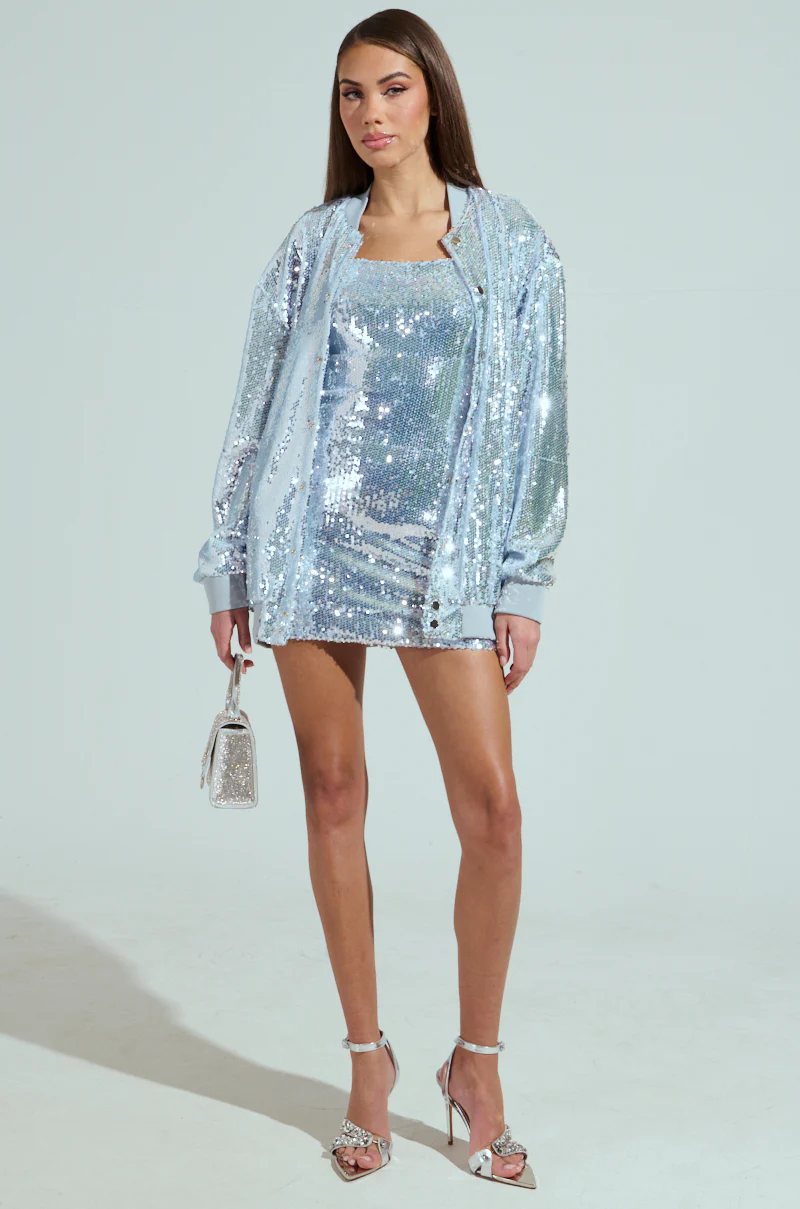 MA CHERIE OVERSIZED SEQUIN BOMBER - Image 6