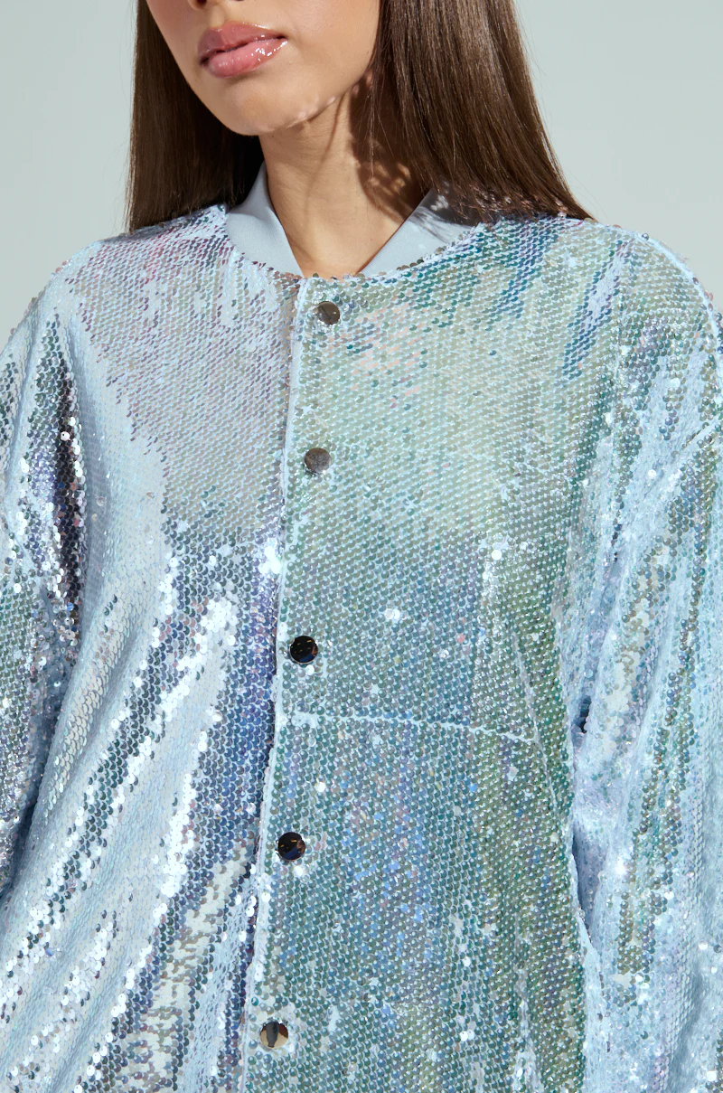 MA CHERIE OVERSIZED SEQUIN BOMBER - Image 8