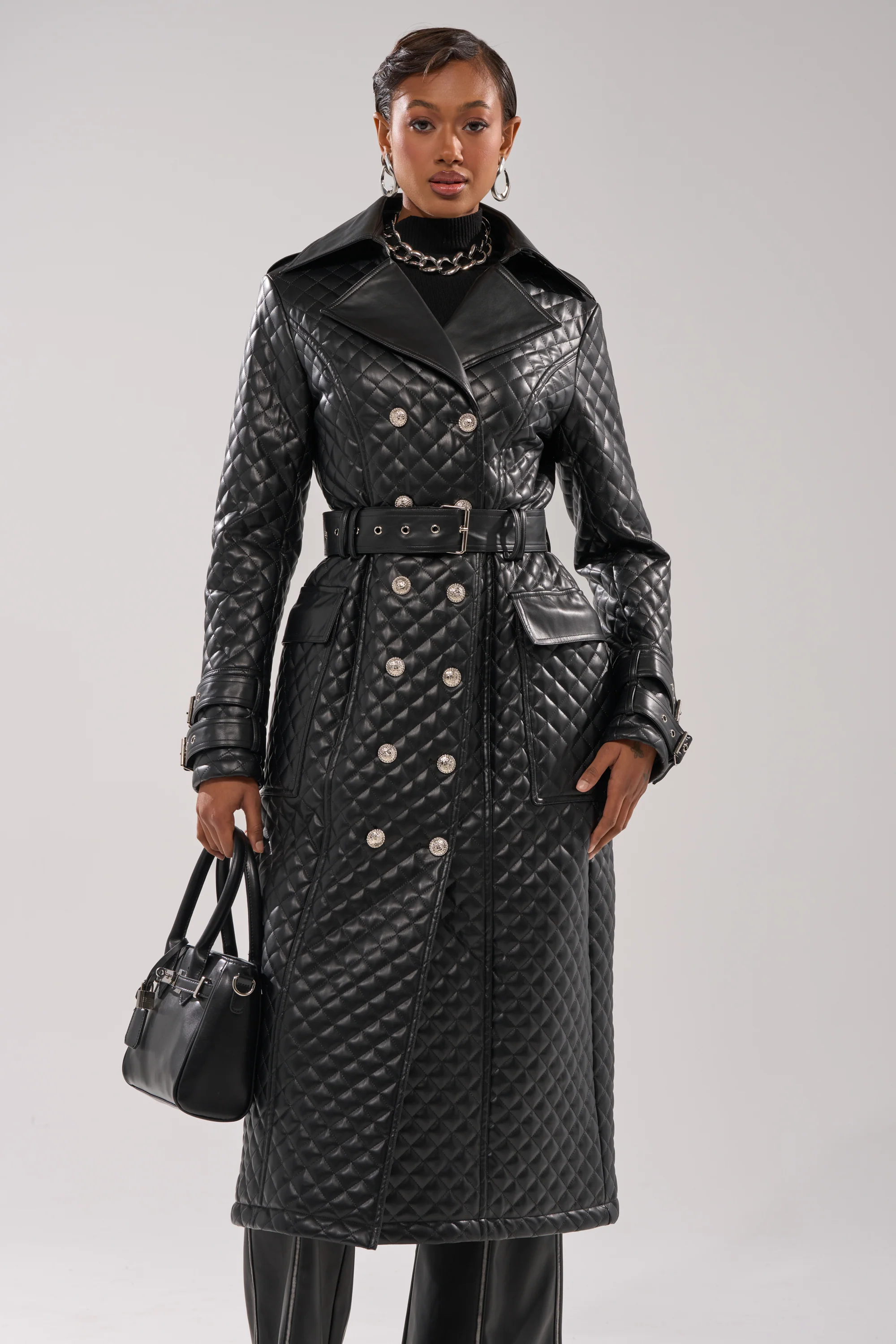 MADISON AVE QUILTED TRENCH - Image 2