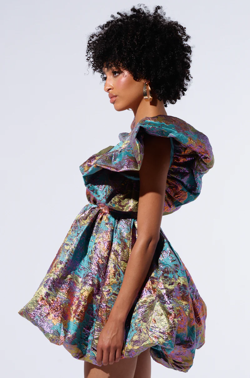 MAIN CHARACTER ENERGY BROCADE MINI DRESS - Image 2