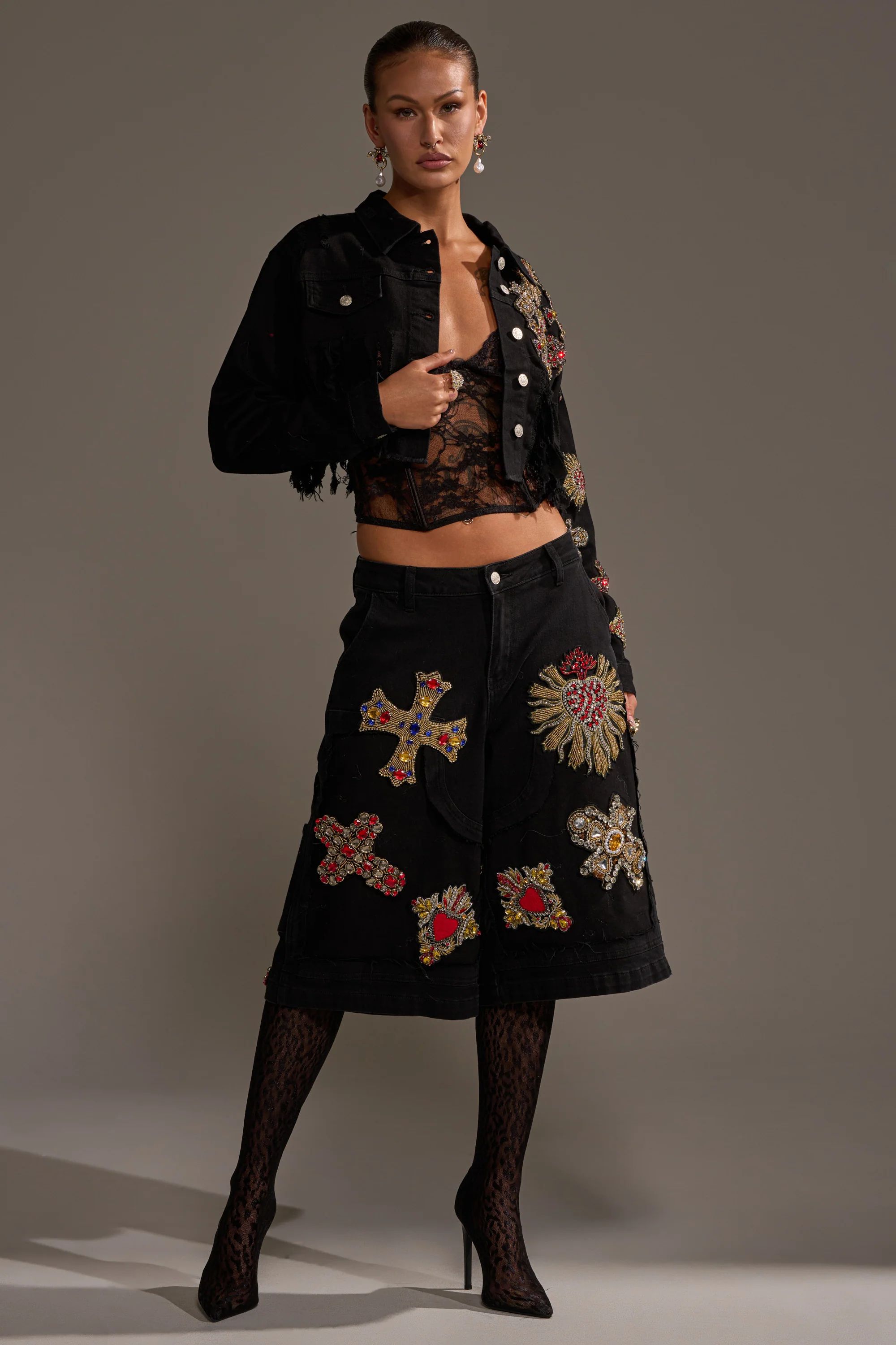 MAIN SQUEEZE CROPPED DENIM JACKET - Image 8