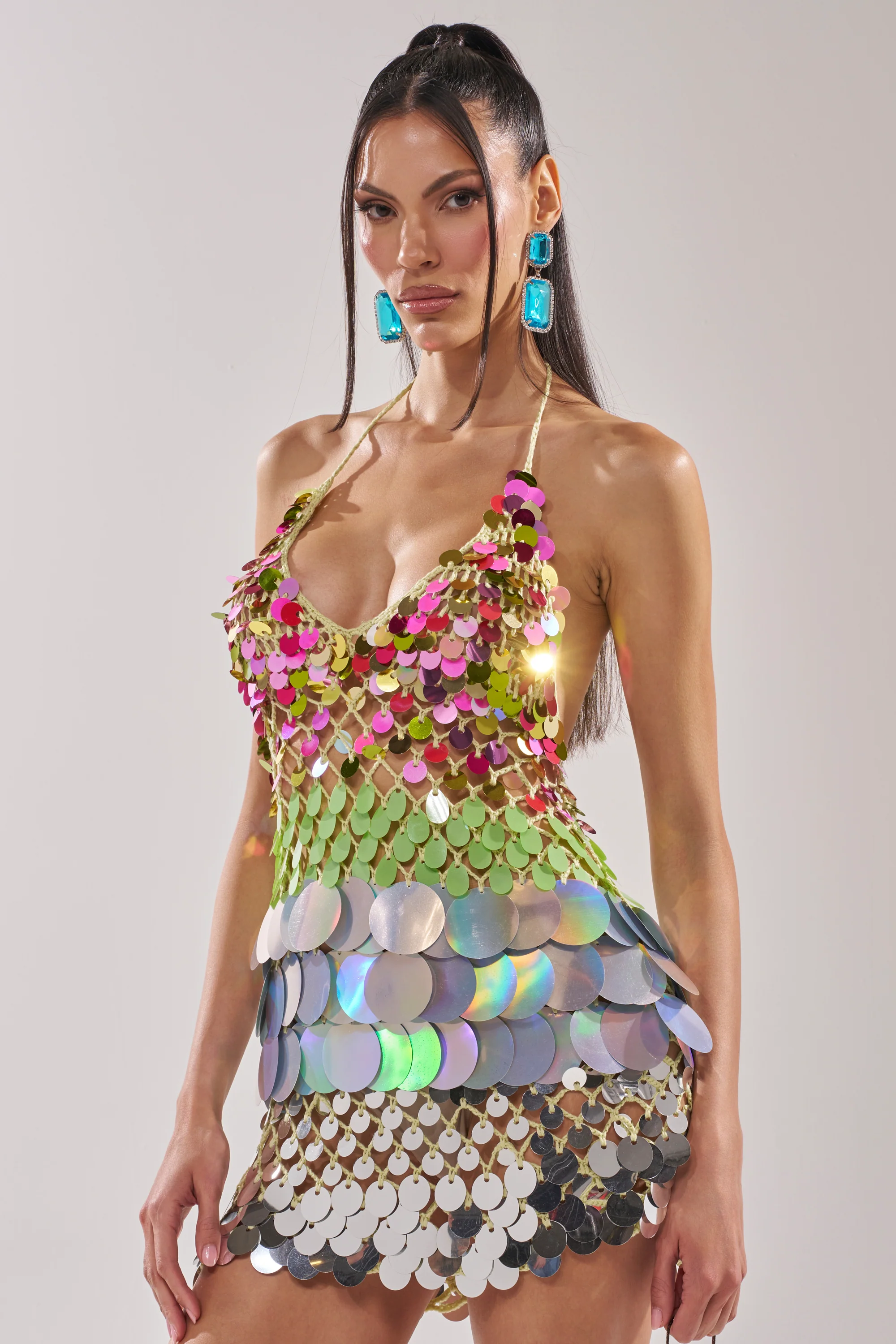MAKE IT TO THE MORNING CROCHET MINI DRESS - Image 3