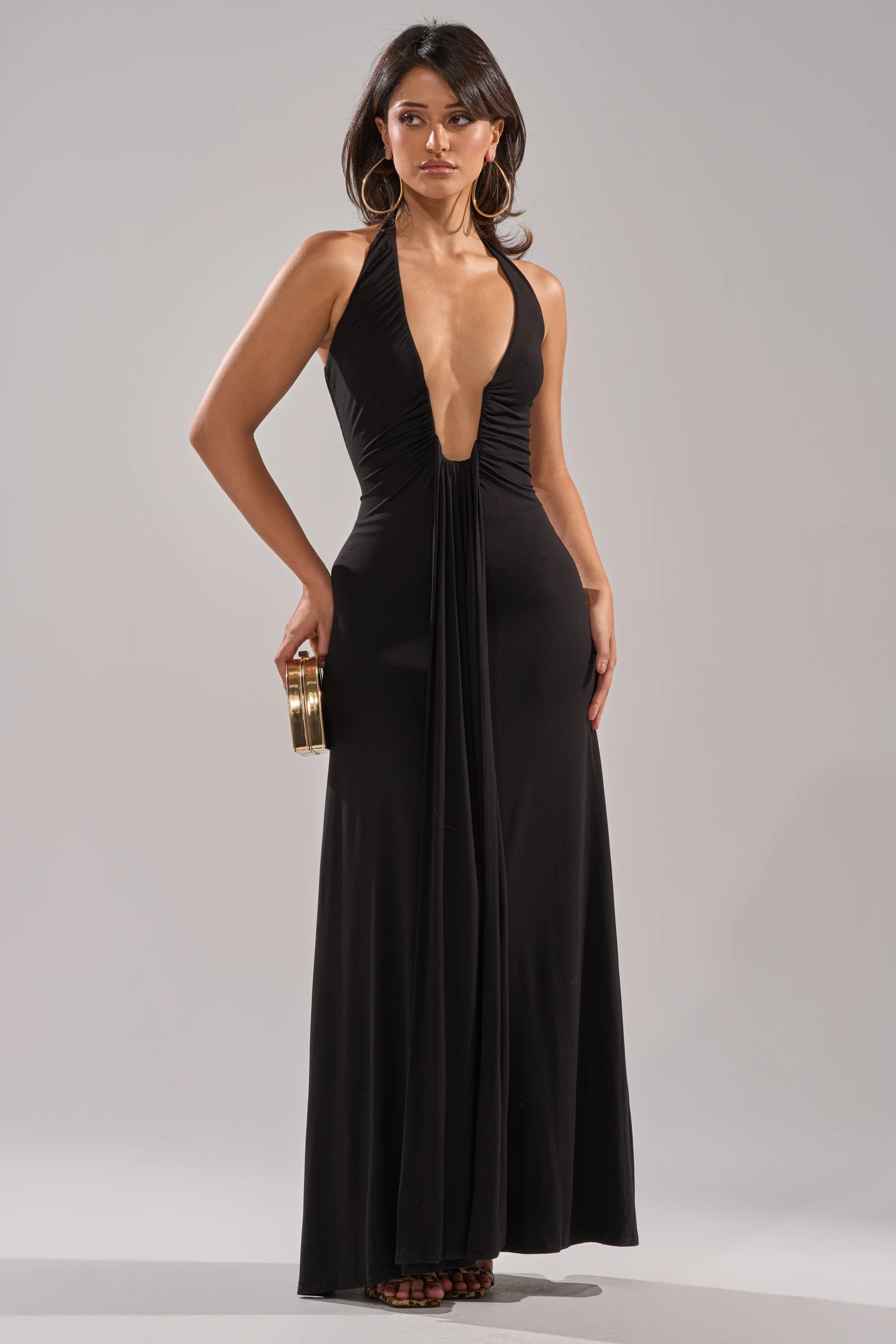 MAKE YOU LOSE YOUR MIND MAXI DRESS IN BLACK