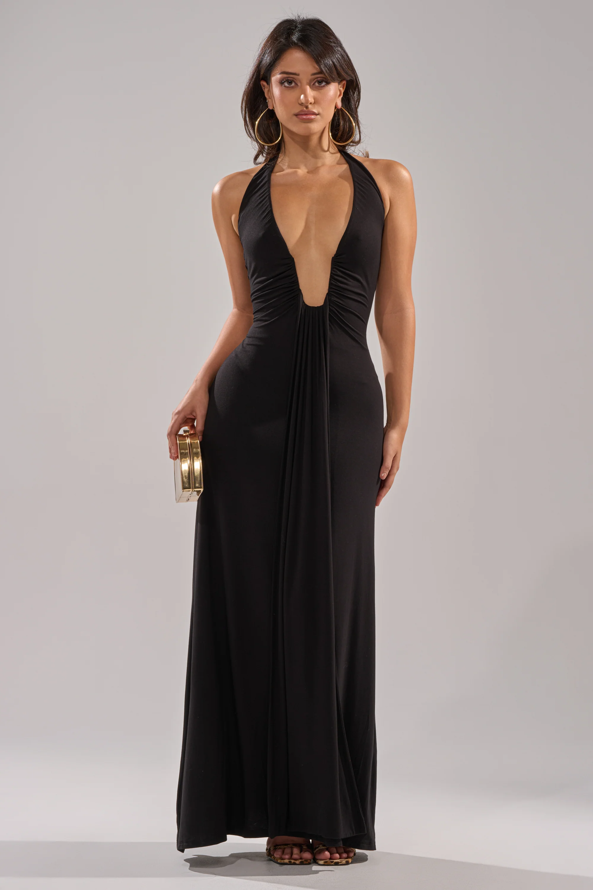 MAKE YOU LOSE YOUR MIND MAXI DRESS IN BLACK - Image 2
