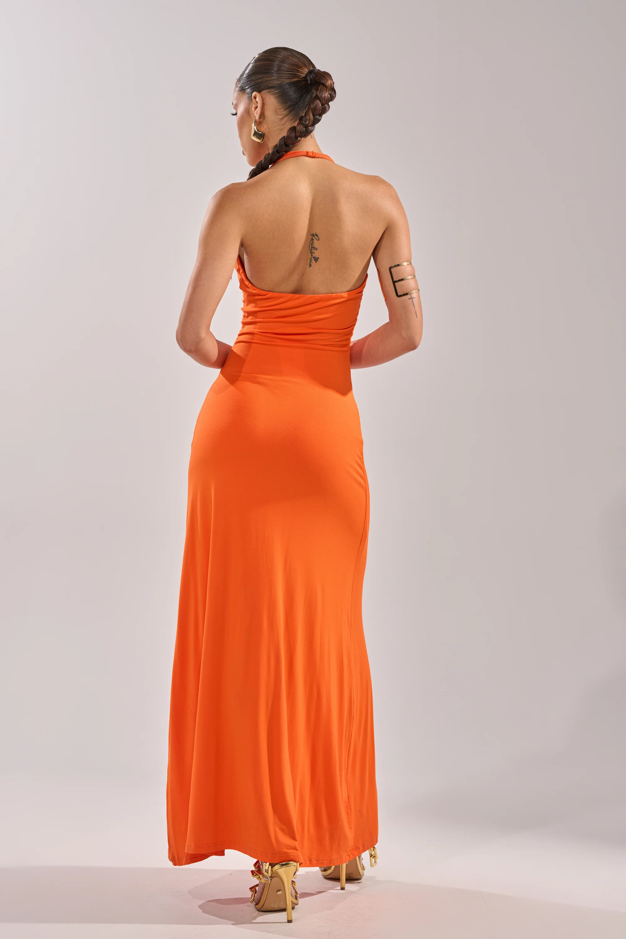 MAKE YOU LOSE YOUR MIND MAXI DRESS IN ORANGE - Image 7