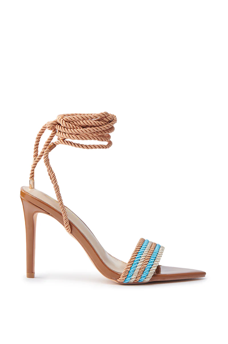 MANSON BROWN ROPE STIELTTO WRAP UP SANDAL - Image 3