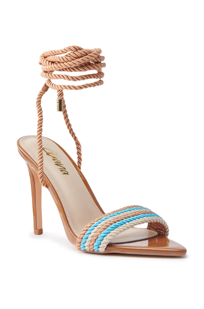 MANSON BROWN ROPE STIELTTO WRAP UP SANDAL - Image 4
