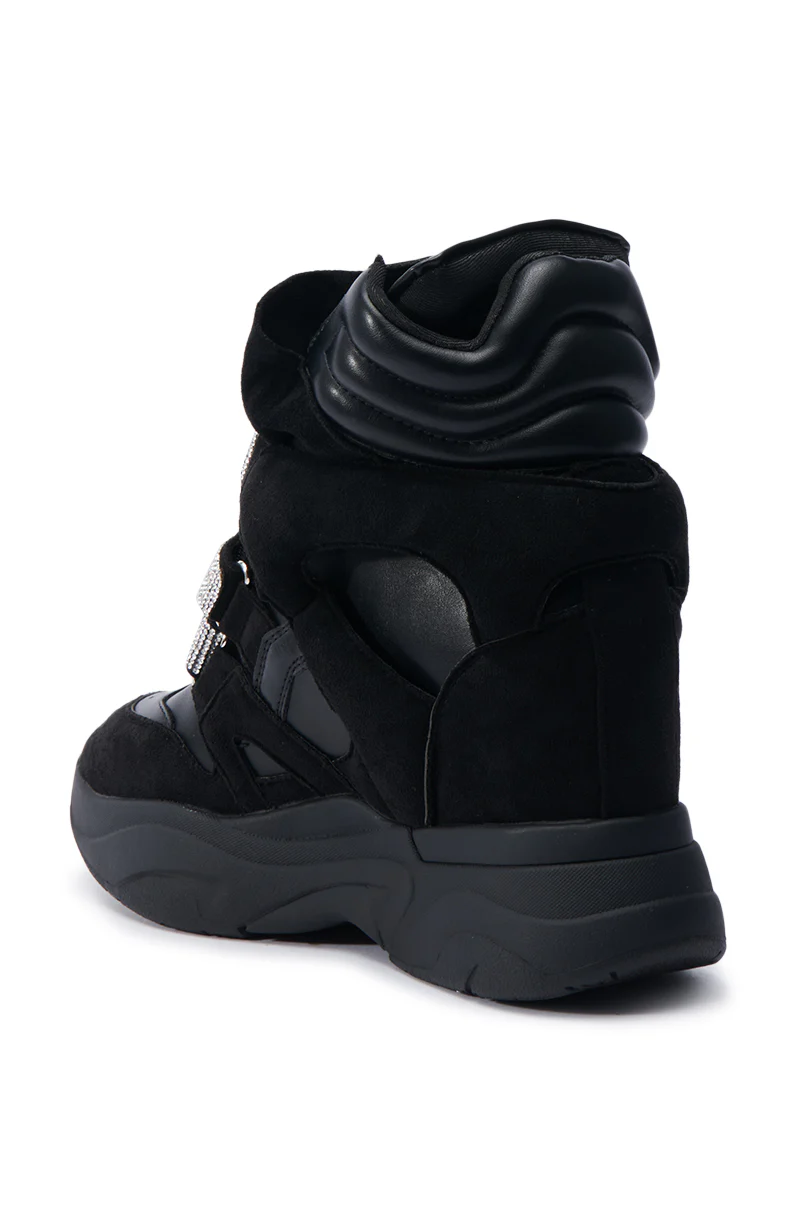 MARANTO BLACK WEDGE SNEAKER - Image 5