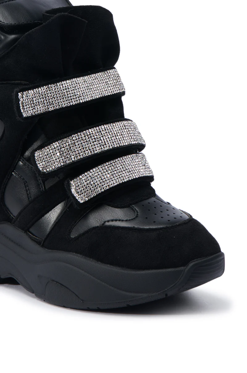 MARANTO BLACK WEDGE SNEAKER - Image 6