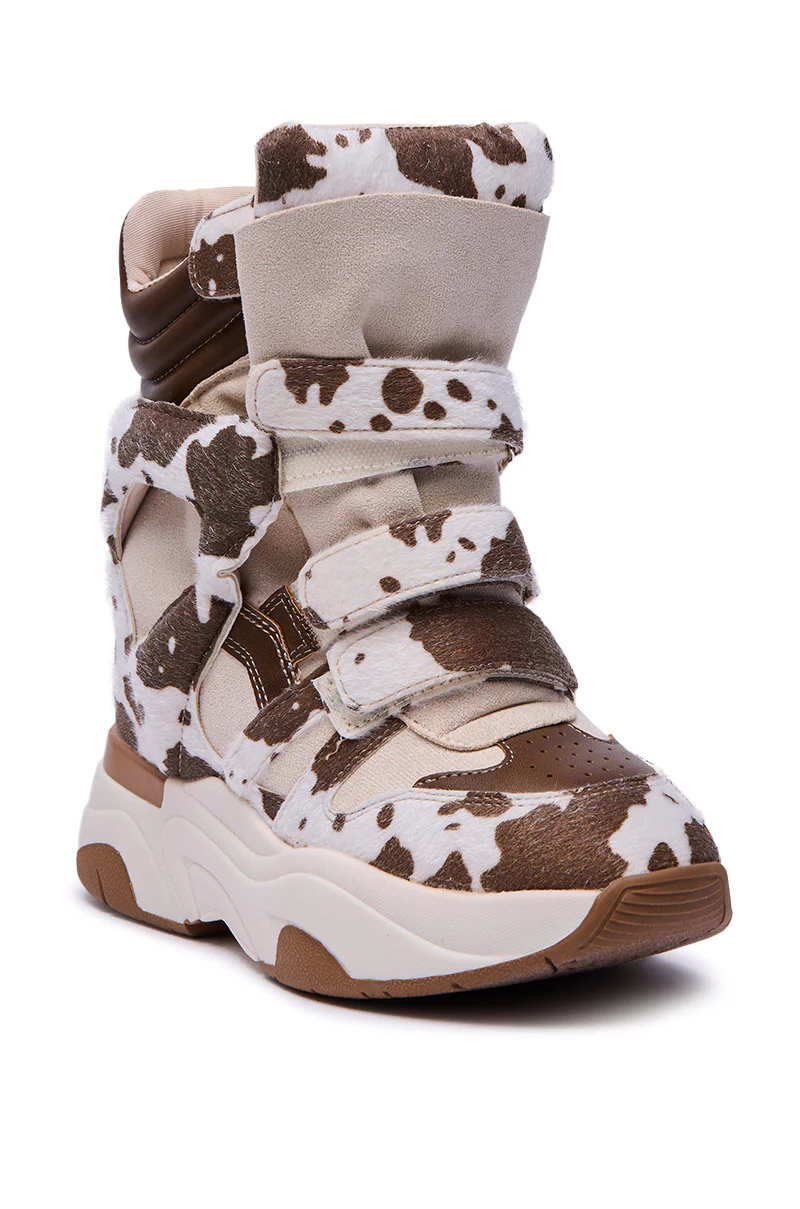 MARANTO COW COLOR BLOCKED WEDGE SNEAKER - Image 5