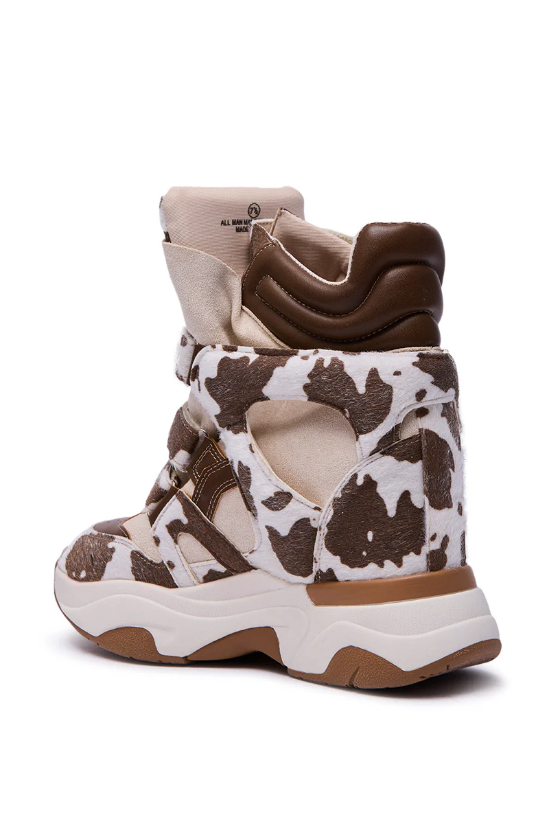 MARANTO COW COLOR BLOCKED WEDGE SNEAKER - Image 6