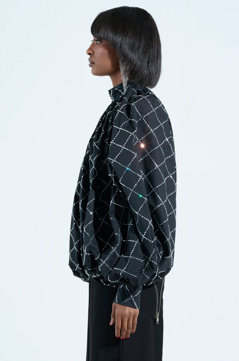 MASTERPIECE RHINESTONE LONG SLEEVE TOP - Image 3