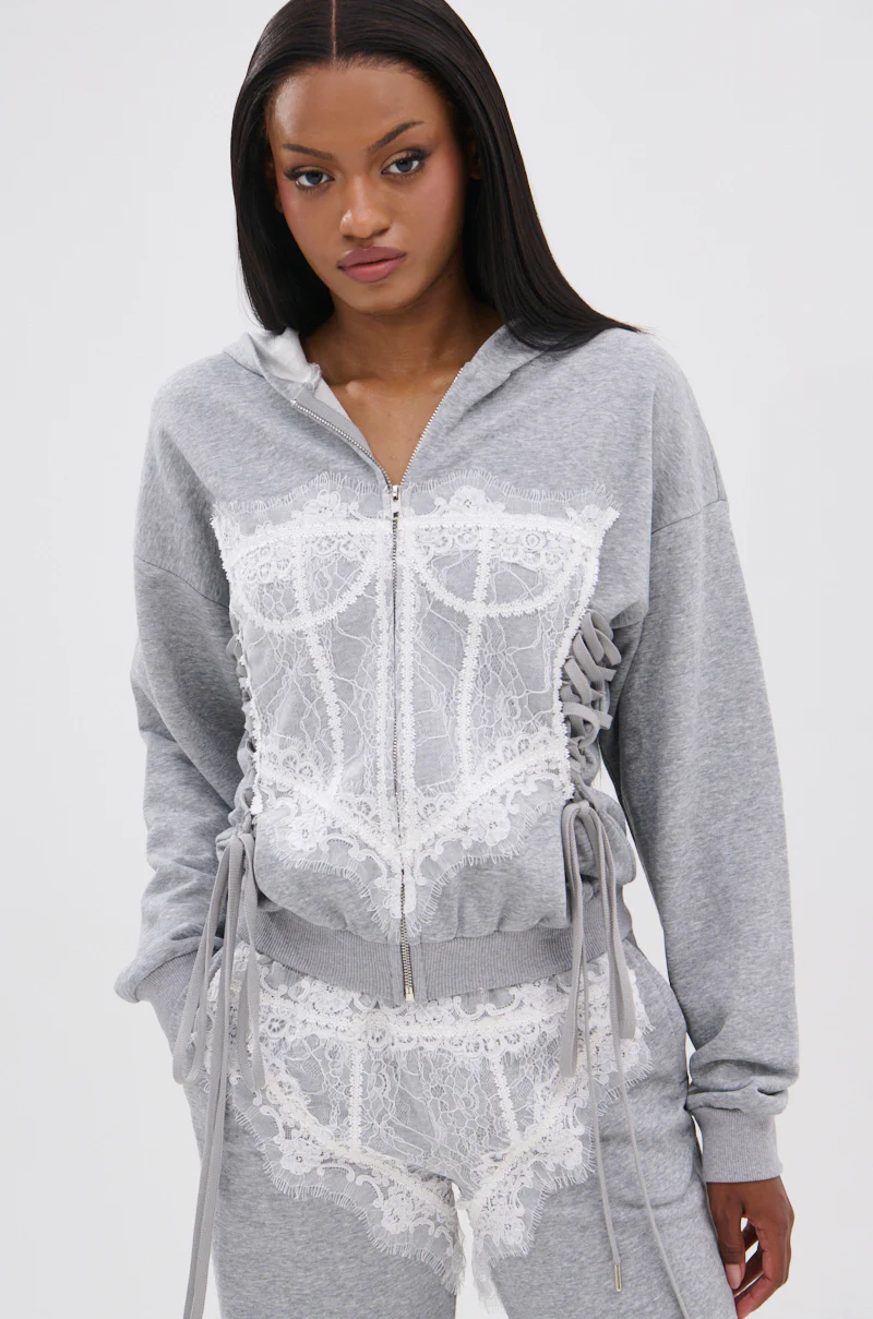 MAYBE NEXT TIME OVERSIZED SWEATSHIRT WITH LACE DETAILS - Image 3