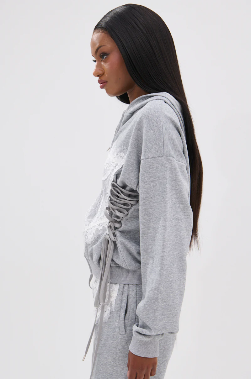 MAYBE NEXT TIME OVERSIZED SWEATSHIRT WITH LACE DETAILS - Image 4