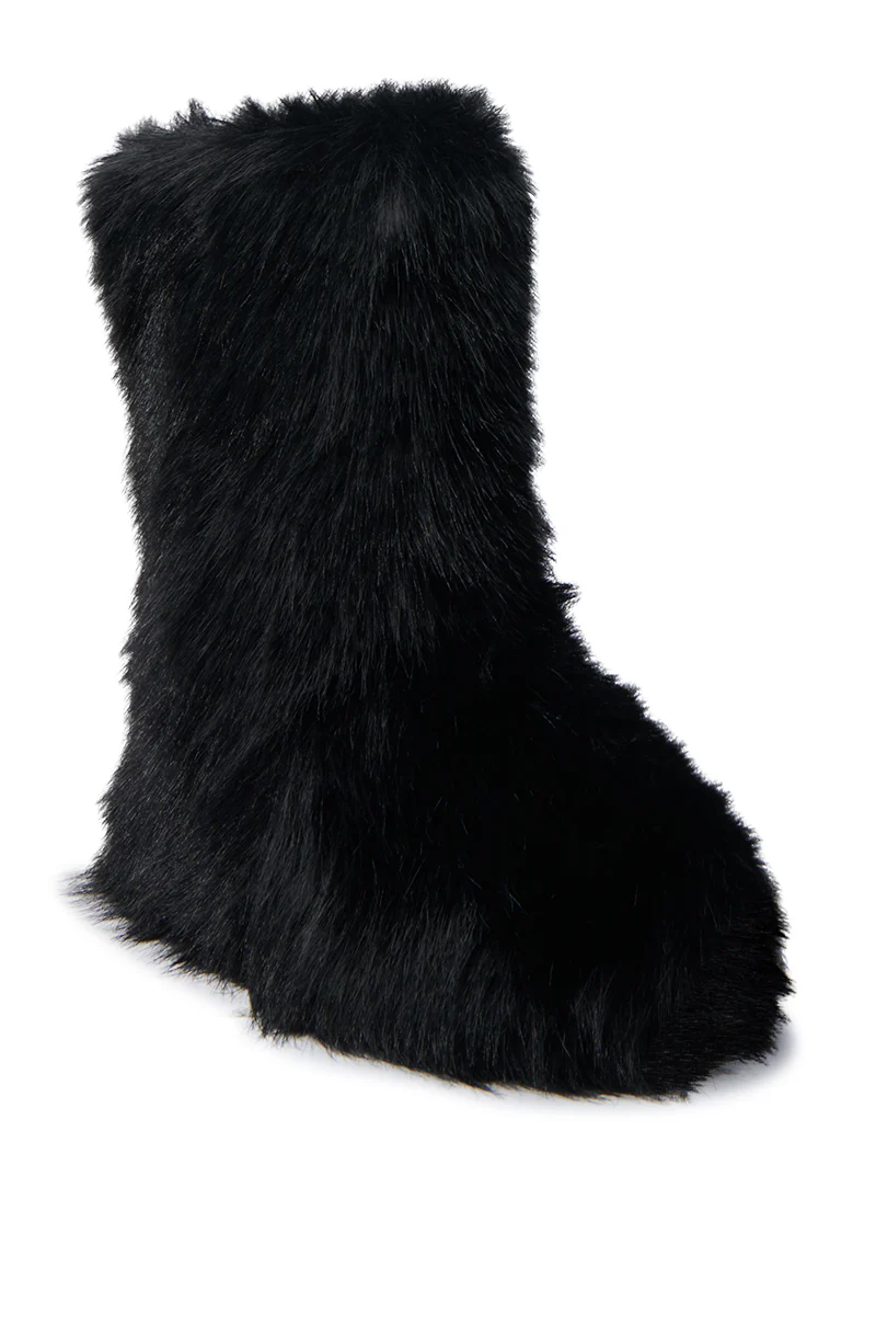 MELANIE BLACK FURRY BOOTIE - Image 6