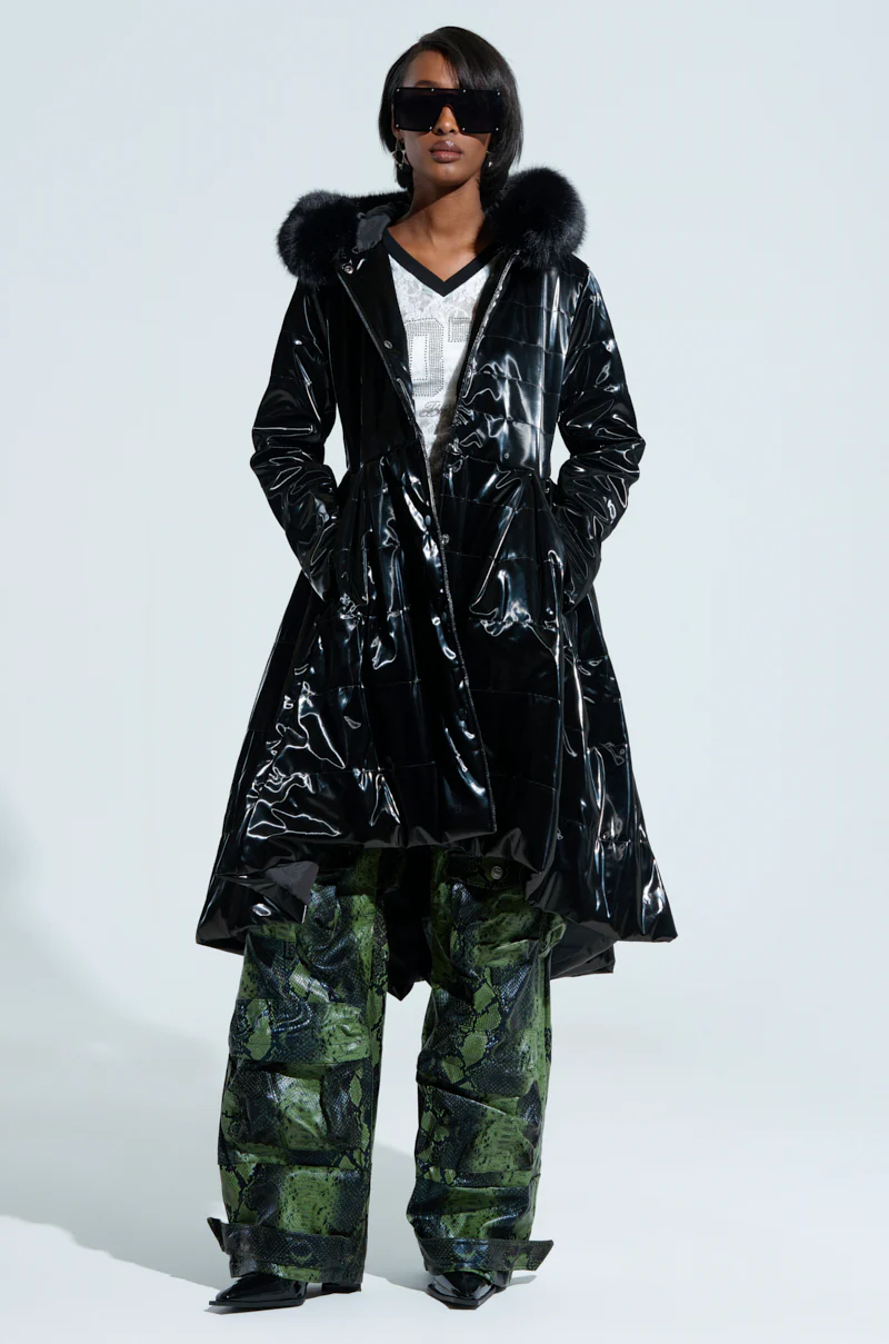 MIDTOWN LIQUID VELVET PEPLUM COAT - Image 2