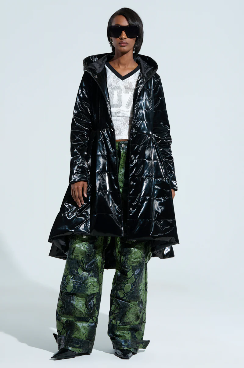 MIDTOWN LIQUID VELVET PEPLUM COAT - Image 3