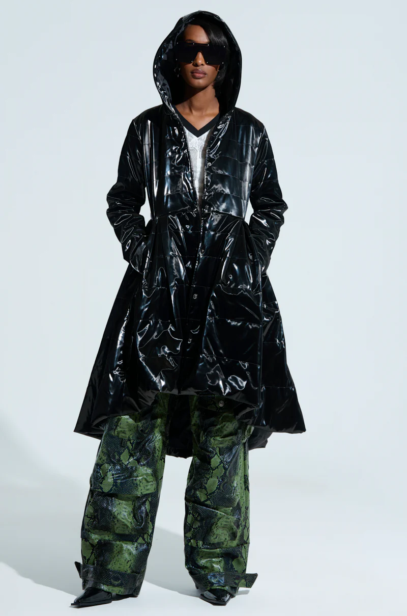 MIDTOWN LIQUID VELVET PEPLUM COAT - Image 5