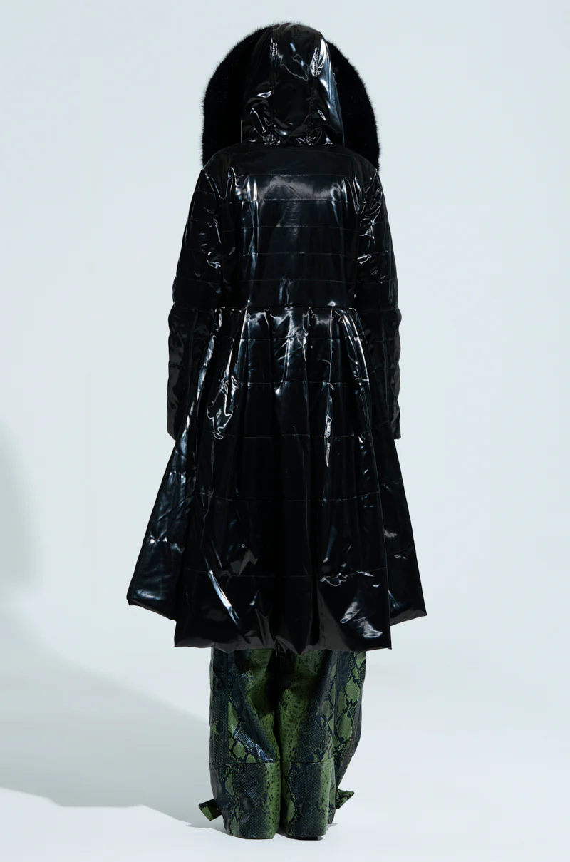 MIDTOWN LIQUID VELVET PEPLUM COAT - Image 7