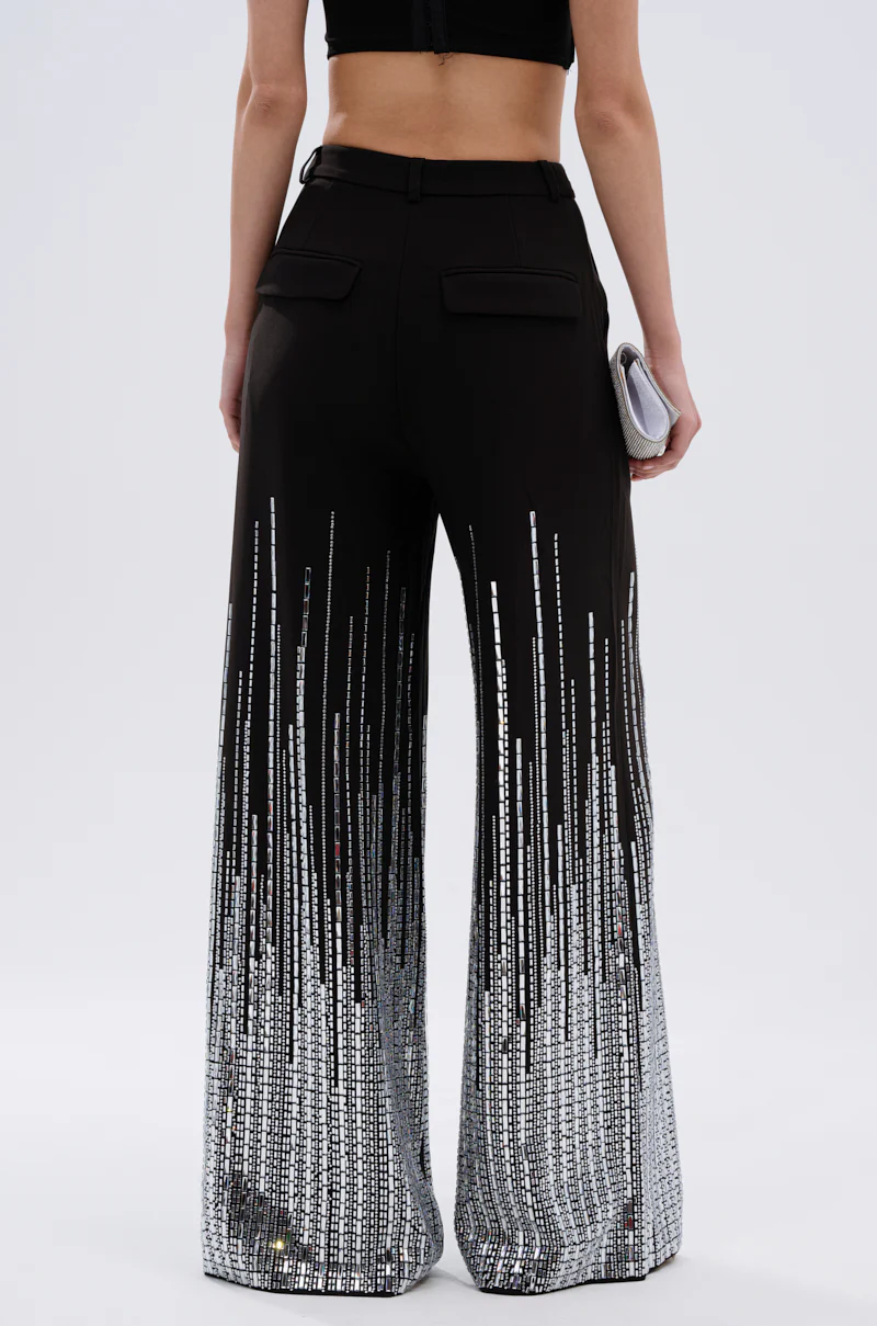 MILA EMBELLISHED FLARE PANT IN BLACK - Image 5
