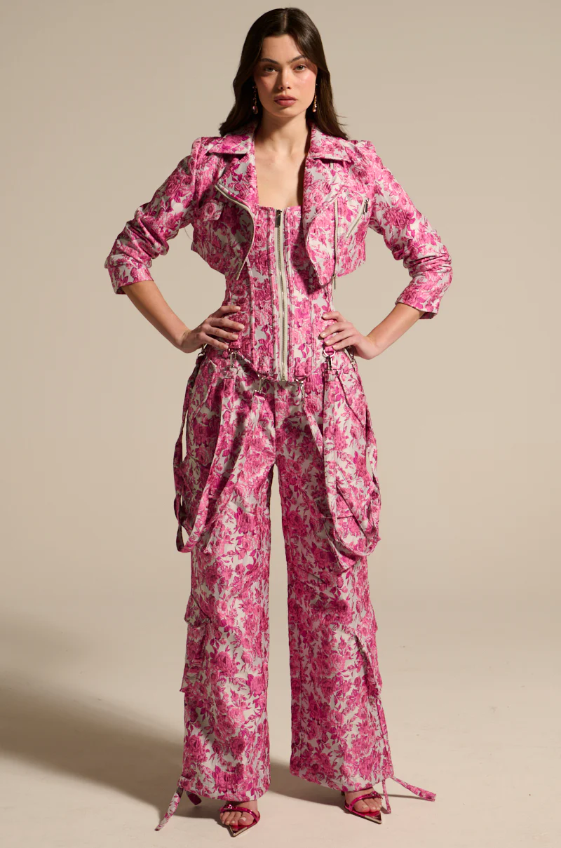 MILEY JACQUARD CARGO PANTS - Image 8