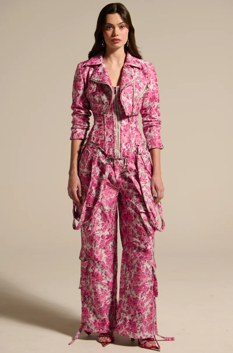 MILEY JACQUARD CROPPED MOTO - Image 7